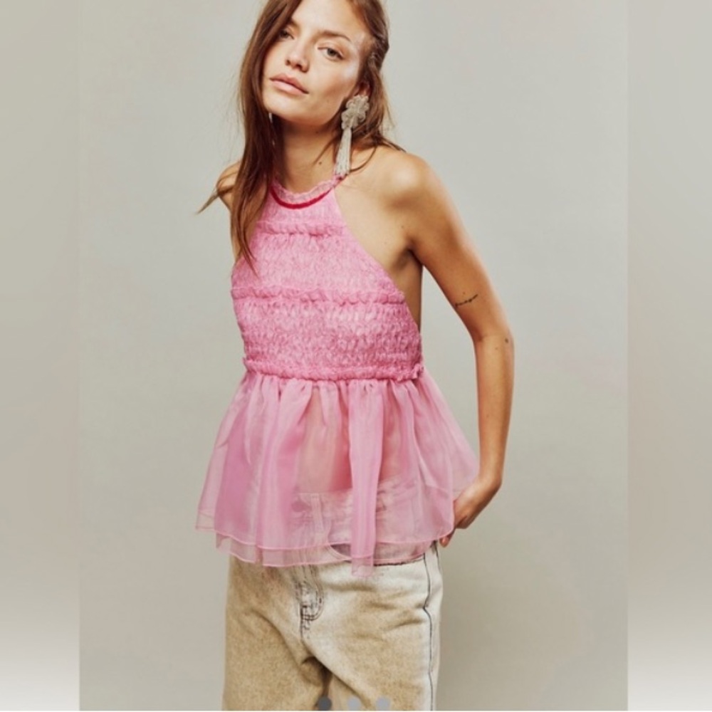 NWOT FREE PEOPLE CUPCAKE HALTER TOP